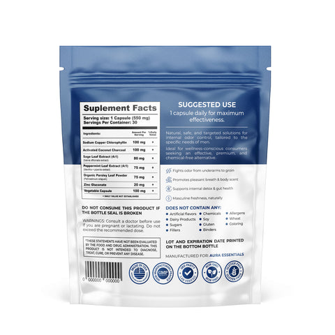 Internal Full Body Deodorant for Men