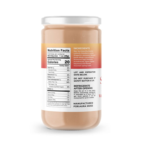 Sea Moss Premium Gel with Banana and Strawberry | 8 oz