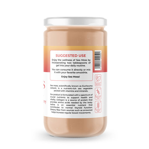 Sea Moss Premium Gel with Banana and Strawberry | 8 oz
