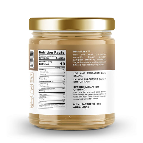 Sea Moss Premium Gel with Ginger | 16 oz