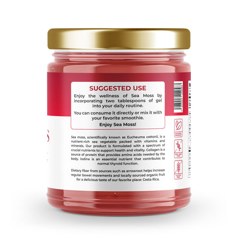 Sea Moss Premium Gel with Strawberry | 16 oz